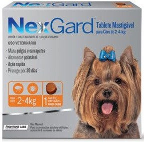 NexGard Tableta Maticable para perros 2-4 kg Mata pulga y garrapata